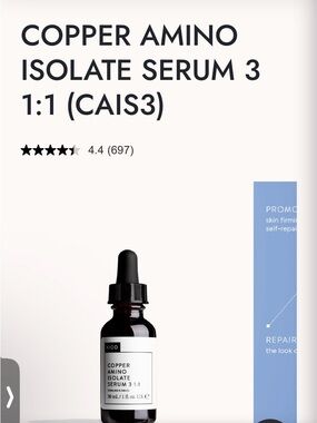 NIOD Copper Amino Isolate Serum 3 1:1 (CAIS3) - Brown USED 3 TIMES